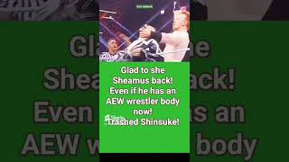 SHEAMUS KNEE TO SHINSUKE NAKAMURA JAW #wwe RAW