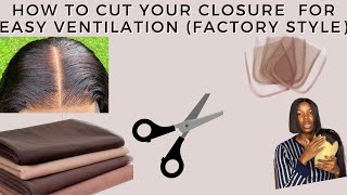 Proper measurements and cutting of lace closures during ventilation