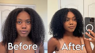 Shaping My Natural Hair & Cutting Bangs!!