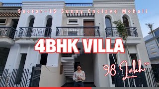 😍 98 Lakh me 4bhk Villa 🏡 Sector 125 Sunny Enclave Mohali 👌