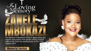 Memorial and funeral services details of the late Zanele Mbokazi