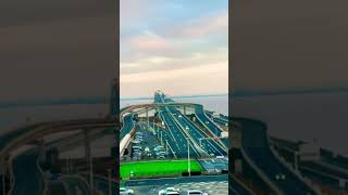 At japan Yokohama Tokyo aqua line so beautiful view #shortvideo #japanroad #traveldestinations