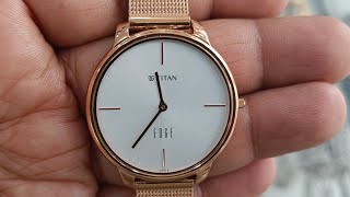 Titan Watch for Women || Titan Edge White Dial Analog Stainless Steel Strap watch for Women