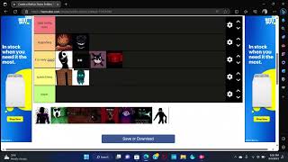 rating roblox doors monsters tiermaker