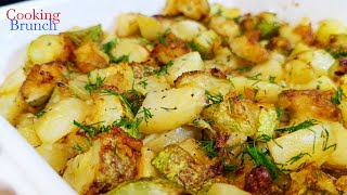 Картошка с кабачками в духовке. Самый вкусный и простой рецепт!