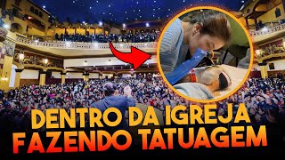 CRENTE FAZENDO TATUAGEM NA IGREJA DURANTE CULTO CAUSA POLÊMICA