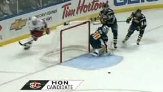 Ryan Miller Amazing Save on Brind'Amour 11/28/2009