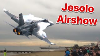 [4K] Jesolo Airshow 2024 | Italian (extreme) Airshow at Jesolo Beach! F35, Eurofighter, Rafale, F-18