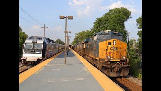 Railfanning Freight & Passenger Trains at Roselle Park on the Conrail Lehigh Line - July 2023