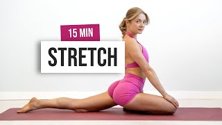 15 MIN FULL BODY STRETCH - For Rest Day, Improve Mobility & Flexibility, Follow Along Style