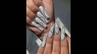 ✨️🩶GREY ACRYLIC  NAILS 💅✨️.