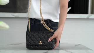 CHANEL SWEET CAMELLIA WALLET ON CHAIN BAG AP3297 B10702 94305