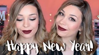 🎆 Look Nochevieja 2016 🎆 | Delineado Glitter + Labios Granate Intenso | Mónica TBM