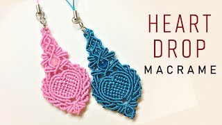 Macrame keychain tutorial - The Heart drop of Elsa - Hướng dẫn thắt móc khóa giọt tim Elsa