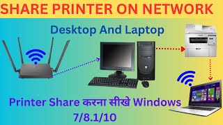 How To Share Printer In Windows 7 | Printer Share Kaise Kare