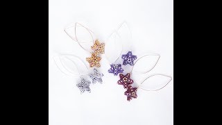 Bead Weaving Tutorial:  Tiny Star Earrings