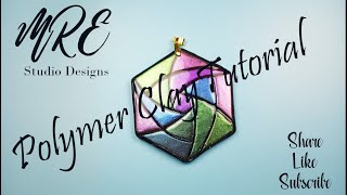 Polymer Clay Tutorial - Stained Glass Look Pendant