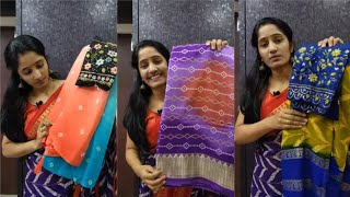 Trending georgette sarees | giveaway announcement | wholesale prices WhatsApp 7093573737