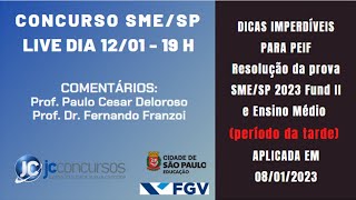 Concurso SME SP: correção da prova geral (fundamental II) – Ensino Médio (período da tarde)