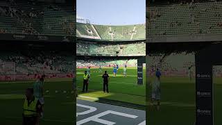 Betis!! Ovación al equipo al salir a calentar!! Betis-Getafe. 18-09-24 #realbetis #football