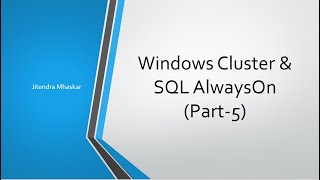 SQL AlwaysOn (Part-5)