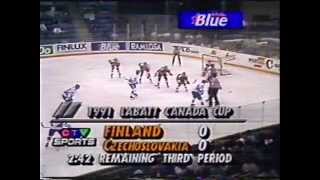 Suomi - Tsekkoslovakia  1991 Kanada Cup -loppuminuutit