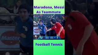 Maradona  and Messi vs Tevez and Dady in Football Tennis #Shorts