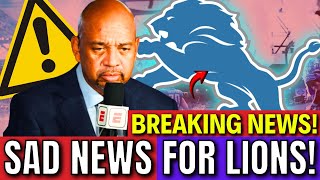 ALERT! LIONS RECEIVE TERRIBLE NEWS! NFL CONFIRMATION! HENDON HOOKER LATEST! DETROIT LIONS NEWS