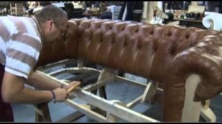 Timeless Chesterfield Sofa being made in our workshop