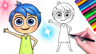 Comment dessiner JOY du film Inside Out 2 (JOY CHIBI CARTOON)