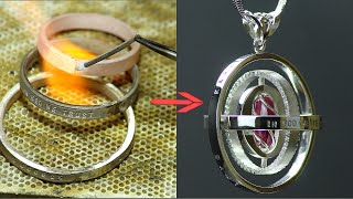 GYROSCOPE PENDANT || hand craft jewelry