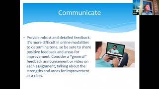 Transitioning Courses Online Webinar Highlight: Communicating