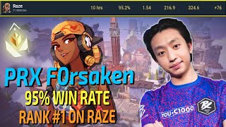 How PRX f0rsaken Hit RANK #1 With a 95% WIN RATE on RAZE!!