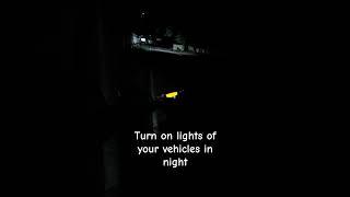 Don't turn off lights of your vehicle in night #bike #bikelovers #biker #bikeride #tvs #bajaj #ktm