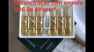 Reconstrução com Ampola SOS Emergency Oil da Alfaparf.