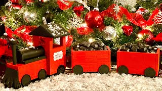 Dollar Tree🌲Jenga Block Christmas 🚂 Train