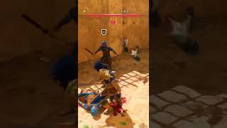 CHICKENS can KILL inside ASSASSINS Creed MIRAGE!! #shorts