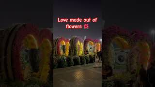 Love made out of flowers in dubai @VisitDubai #viral #flowers #shorts #shortvideo