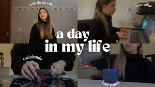 vlog de rotina | make do dia a dia, cozinhando, home office & mts papos.