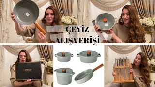 ÇEYİZ ALIŞVERİŞİ | NELER ALDIM🛍 | FİKA TENCERE | EMSAN | KARACA | ENGLISH HOME #çeyiz