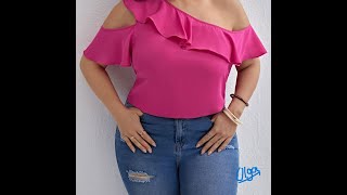 COMO HACER UNA BLUSA CON VUELOS EN EL ESCOTE- Blusa #186