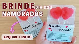 Brinde para o Dia dos Namorados - Como fazer - Arquivo Grátis