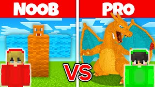 NOOB vs HACKER: I Cheated In a Charizard Build Challenge!