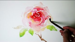 How to paint a rose in watercolor  - JayArt