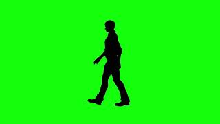 Man walking Green Screen background