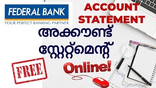 federal bank account statement free download