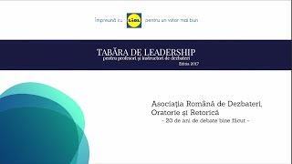 Tabara de Leadership pentru profesori si instructori de dezbateri | editia a II-a (2017)