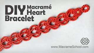 Celtic Style Heart Bracelet Tutorial by Macrame School