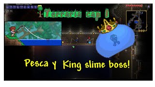 Terraria cap 1 en  español - Matamos al king slime!