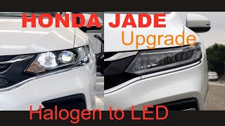 2013-2020 HONDA JADE car headlight modification from Halogen to LED plug and play